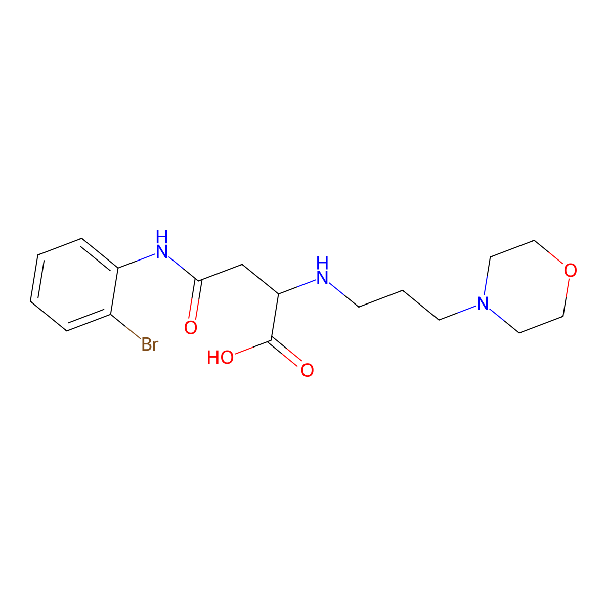 4-((2-Bromophenyl)amino)-2-((3-morpholinopropyl)amino)-4-oxobutanoic acid molecular structure, CAS 1097616-39-1