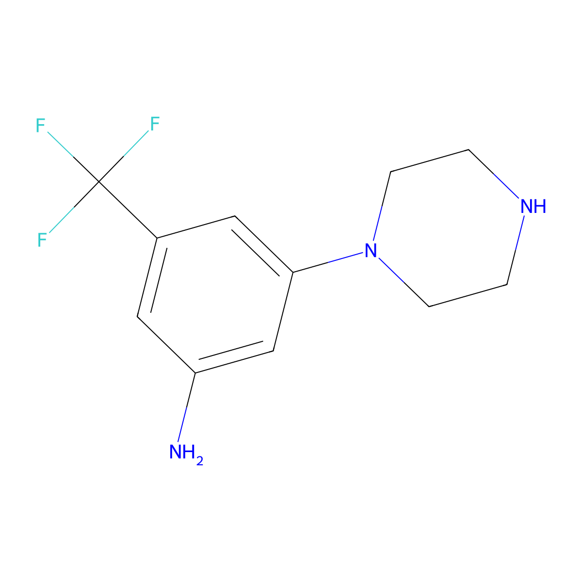 3-(Piperazin-1-YL)-5-(trifluoromethyl)aniline molecular structure, CAS 1097617-59-8