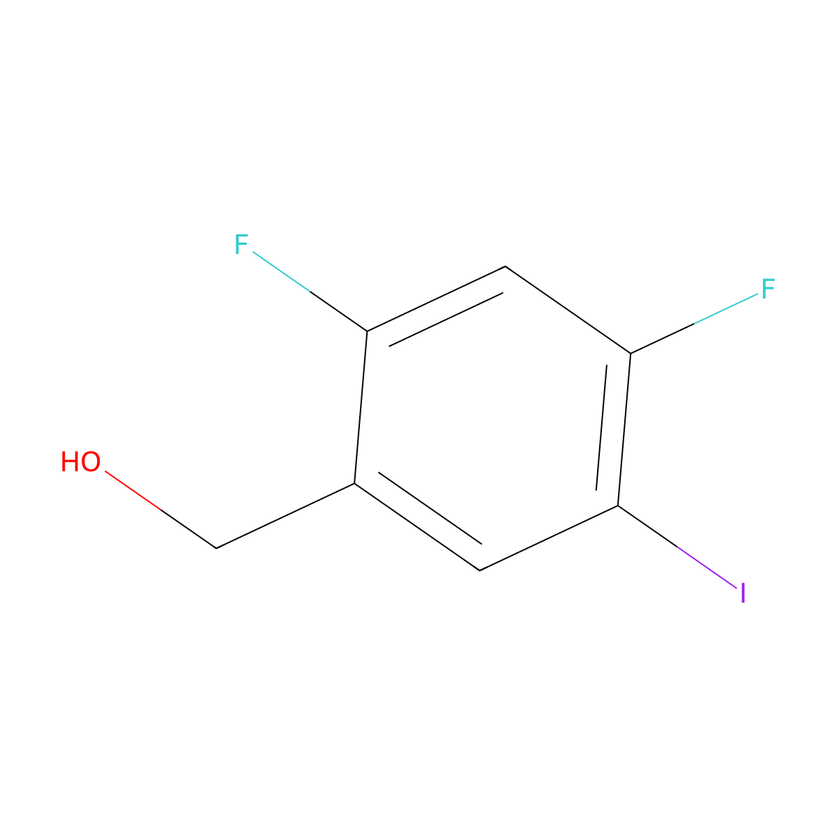 2,4-Difluoro-5-iodobenzyl alcohol molecular structure, CAS 1097626-21-5