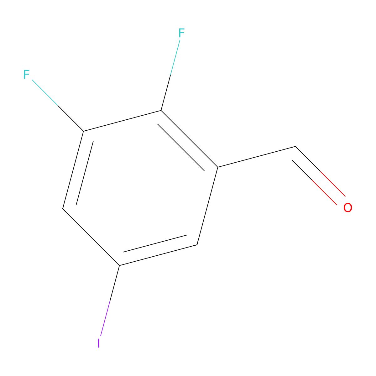 2,3-Difluoro-5-iodobenzaldehyde molecular structure, CAS 1097626-31-7