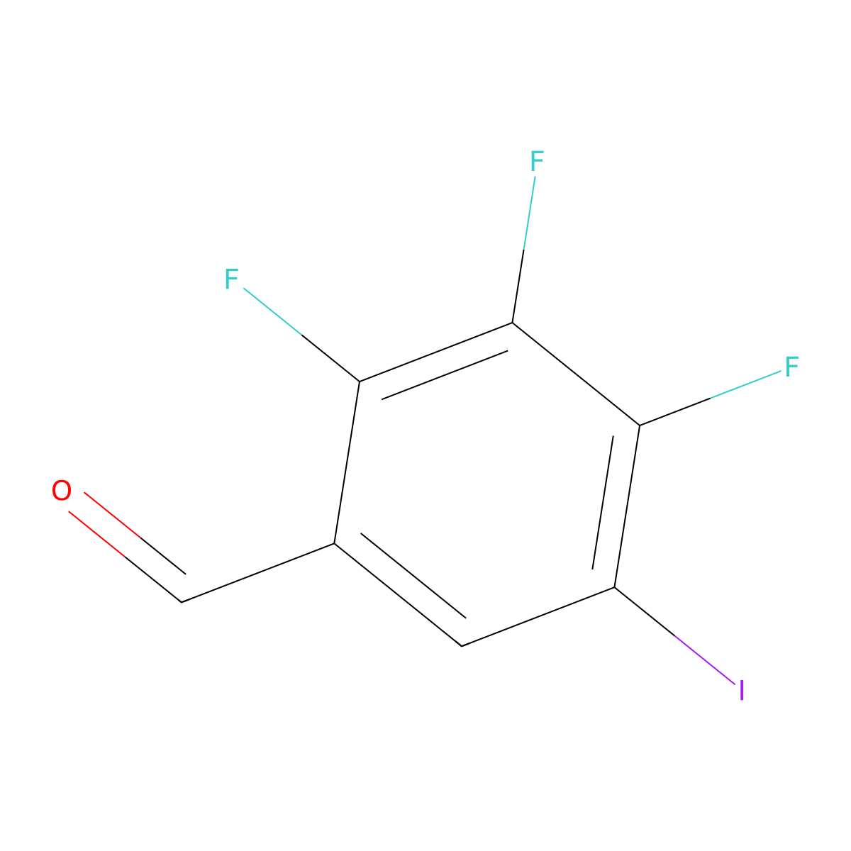 2,3,4-Trifluoro-5-iodobenzaldehyde molecular structure, CAS 1097626-95-3