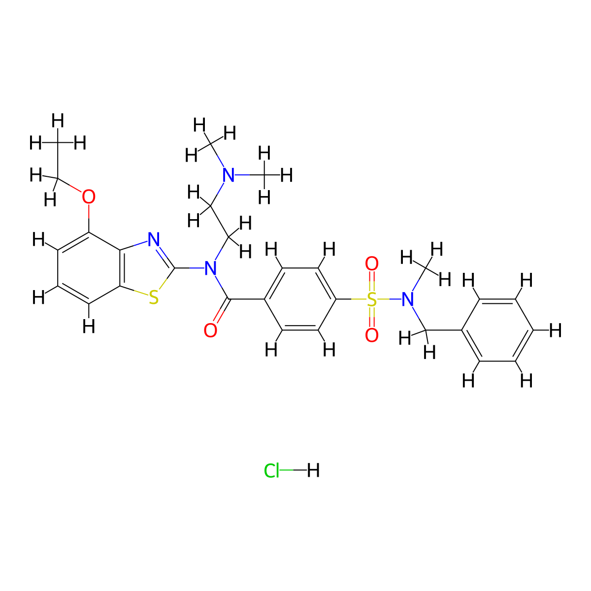 4-(N-benzyl-N-methylsulfamoyl)-N-(2-(dimethylamino)ethyl)-N-(4-ethoxybenzo[d]thiazol-2-yl)benzamide hydrochloride molecular structure, CAS 1097652-70-4