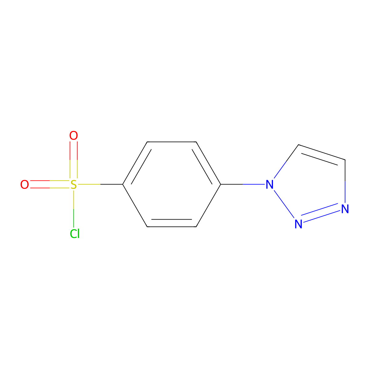 4-(1H-1,2,3-triazol-1-yl)benzene-1-sulfonyl chloride molecular structure, CAS 1097670-98-8