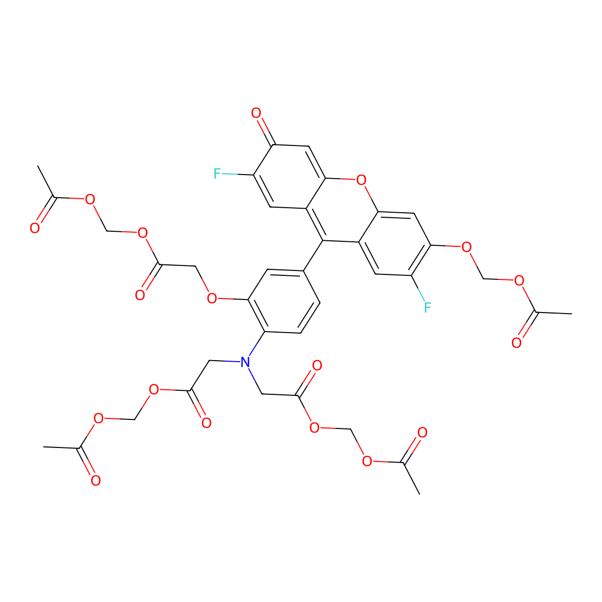 Mag-Fluo-4 AM molecular structure, CAS 1097709-31-3
