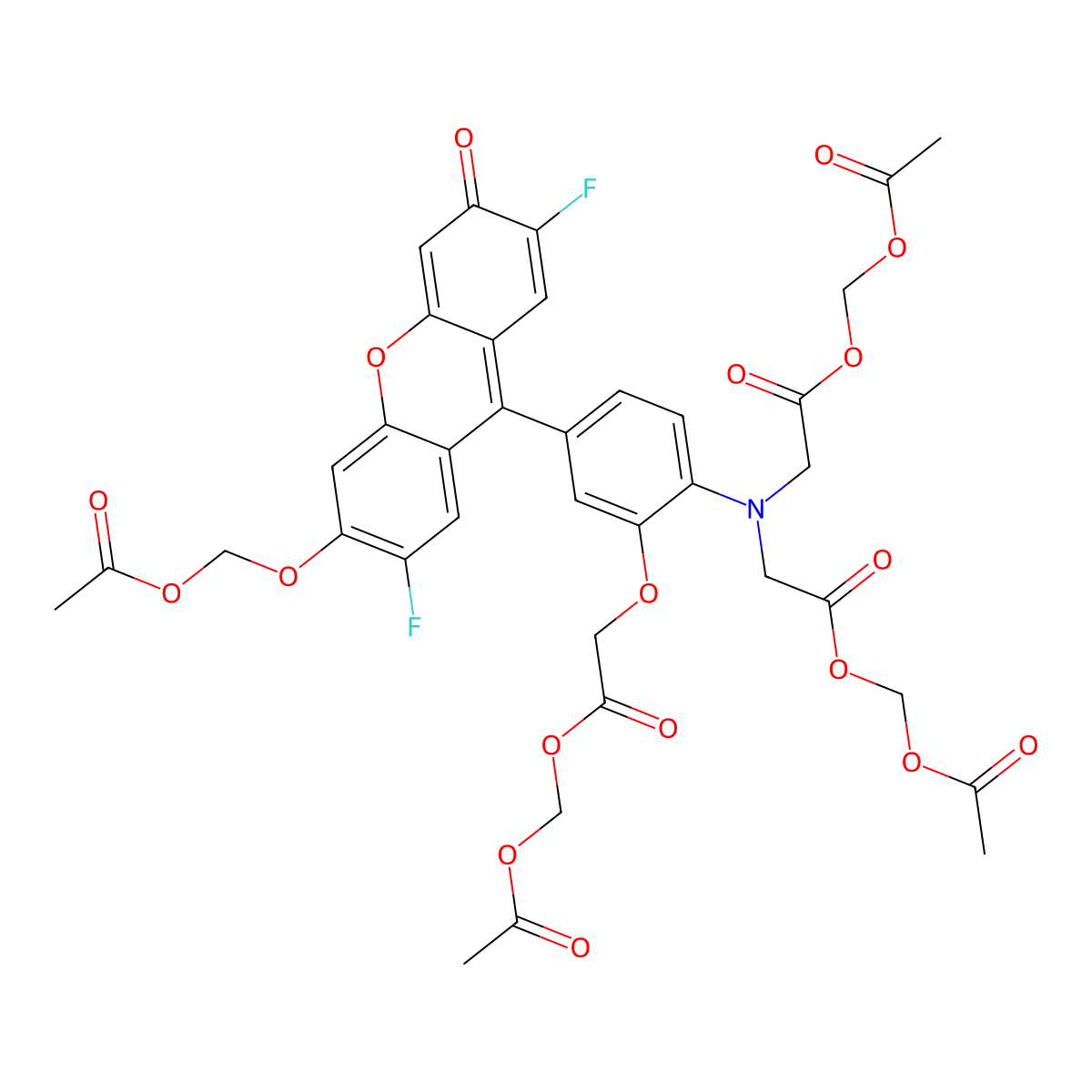 Mag-Fluo-4 AM molecular structure, CAS 1097709-31-3