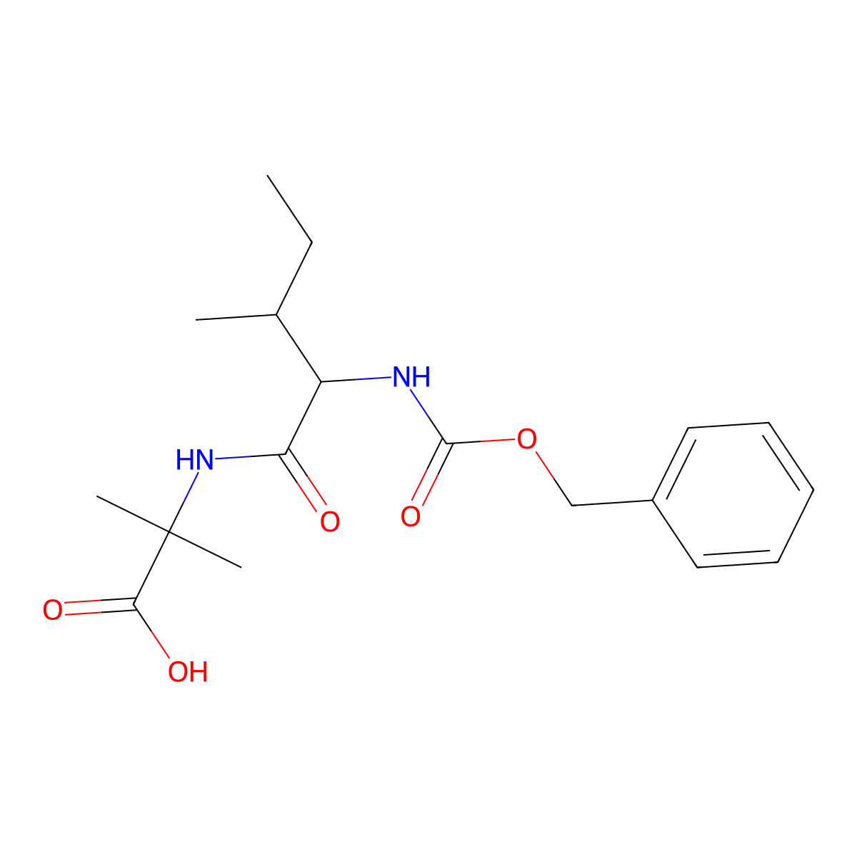 Z-Ile-Aib-OH molecular structure, CAS 109772-31-8