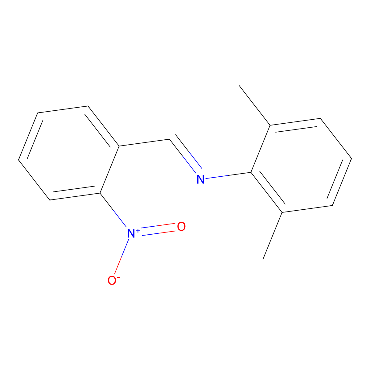 n-(2-Nitrobenzylidene)-2,6-xylidine molecular structure, CAS 109772-86-3