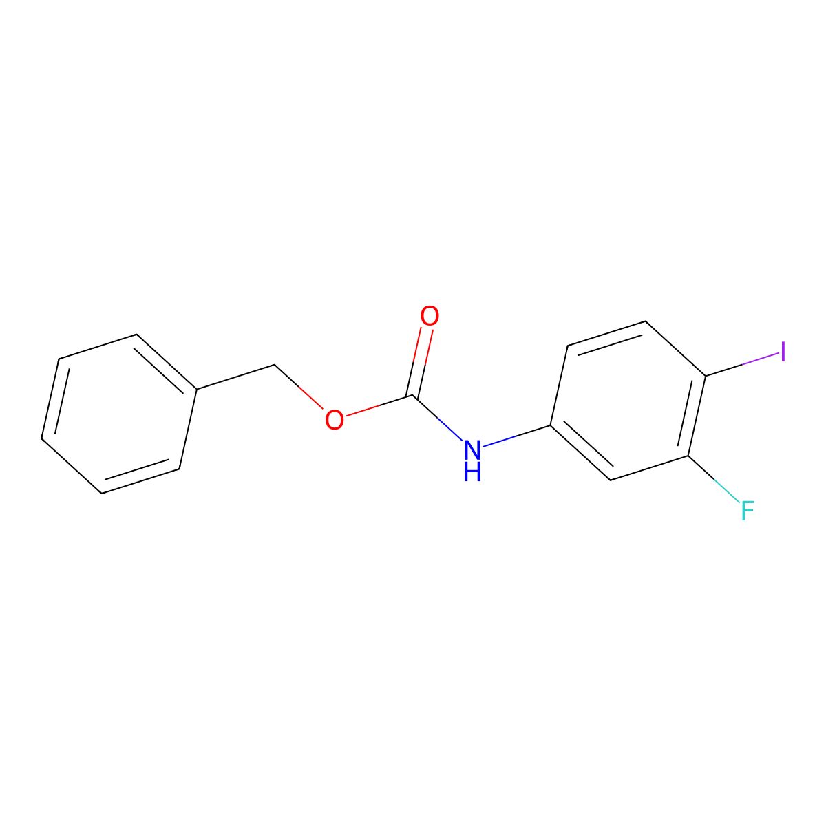 benzyl N-(3-fluoro-4-iodophenyl)carbamate molecular structure, CAS 1097722-53-6