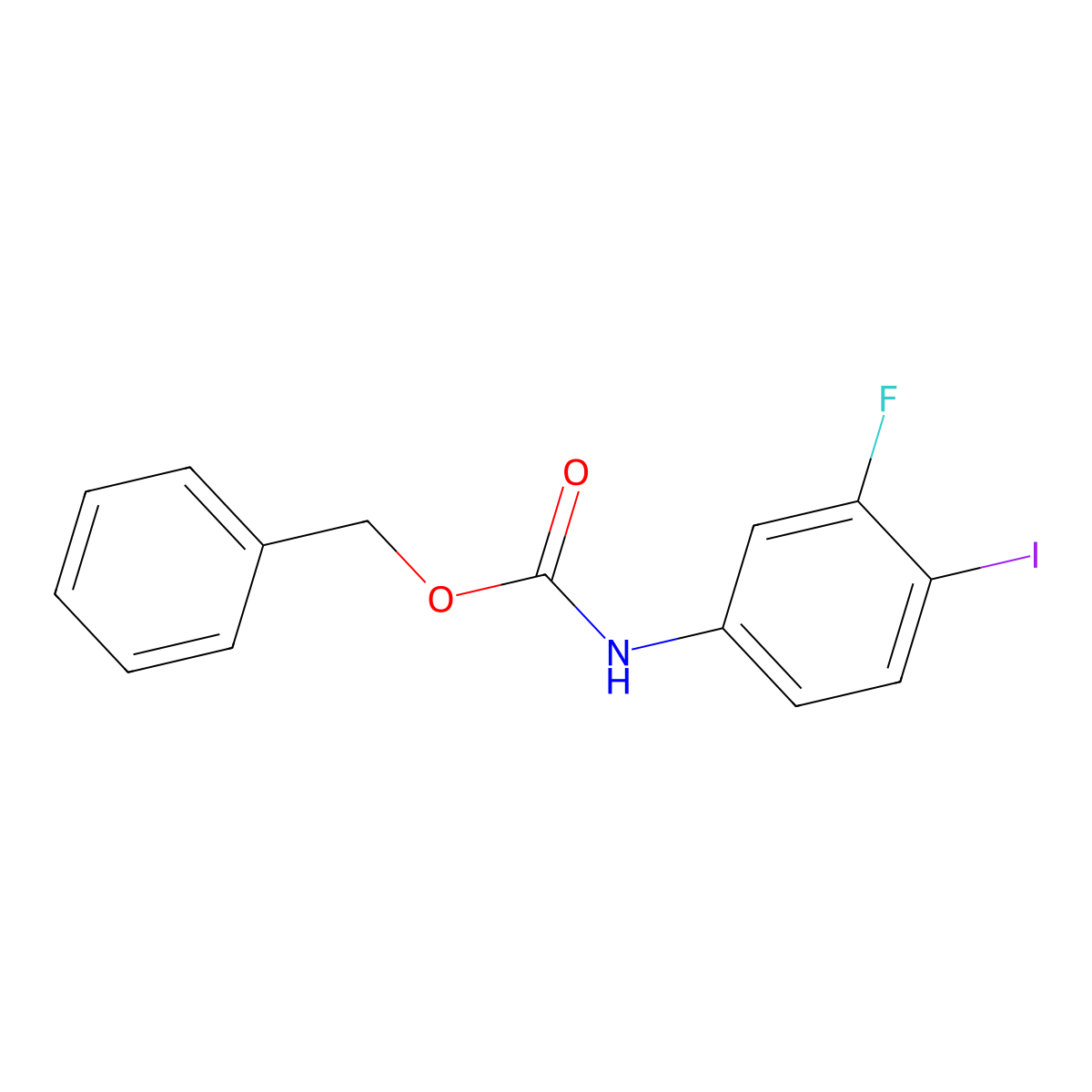 benzyl N-(3-fluoro-4-iodophenyl)carbamate molecular structure, CAS 1097722-53-6