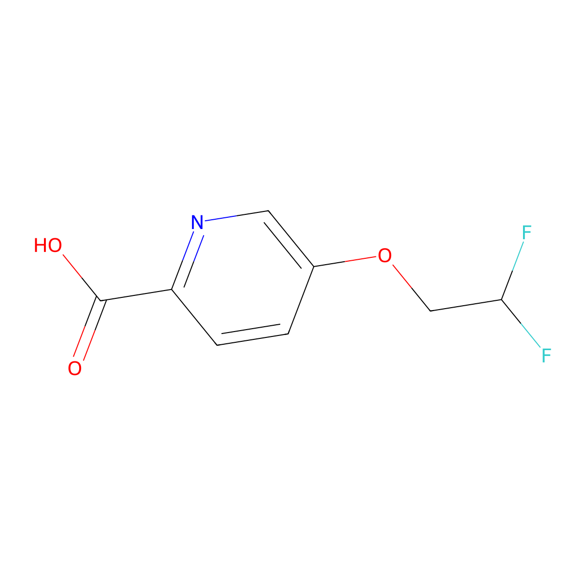 5-(2,2-Difluoro-ethoxy)-pyridine-2-carboxylic acid molecular structure, CAS 1097730-45-4