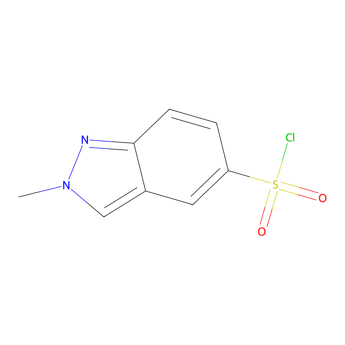 2-Methyl-2H-indazole-5-sulfonyl chloride molecular structure, CAS 1097731-30-0