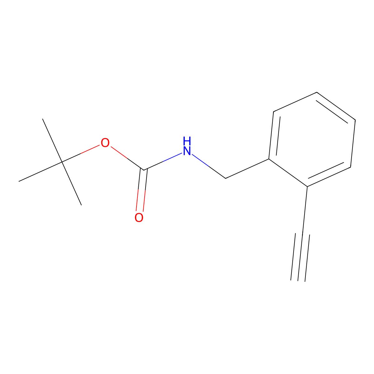 tert-Butyl 2-ethynylbenzylcarbamate molecular structure, CAS 1097731-47-9
