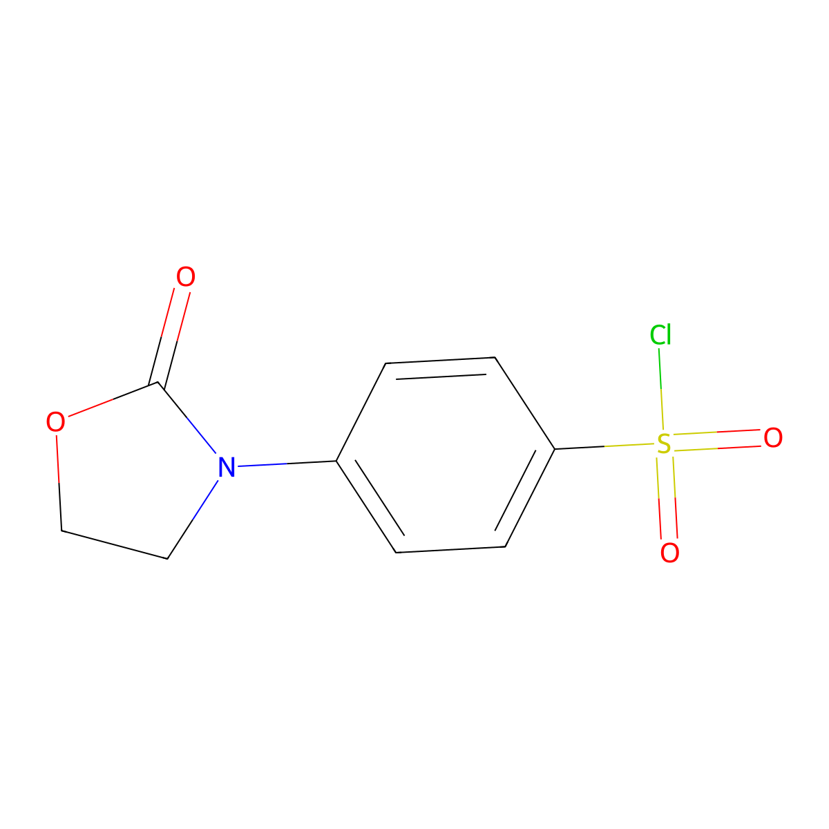 4-(2-Oxo-1,3-oxazolidin-3-yl)benzene-1-sulfonyl chloride molecular structure, CAS 1097732-13-2
