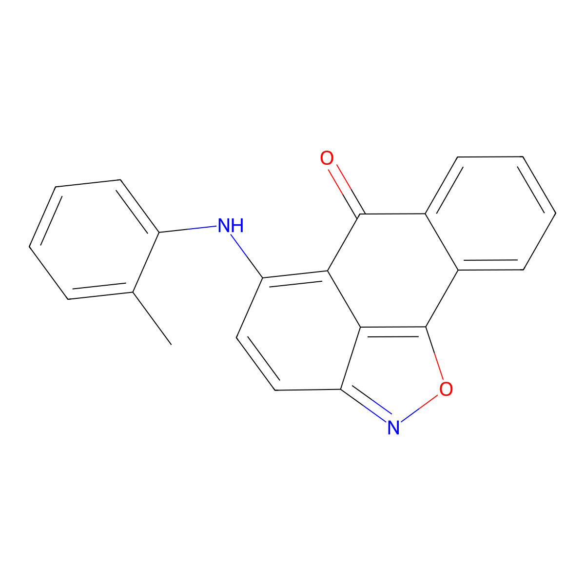 5-o-Tolylamino-anthra[1,9-cd]isoxazol-6-one molecular structure, CAS 109776-46-7