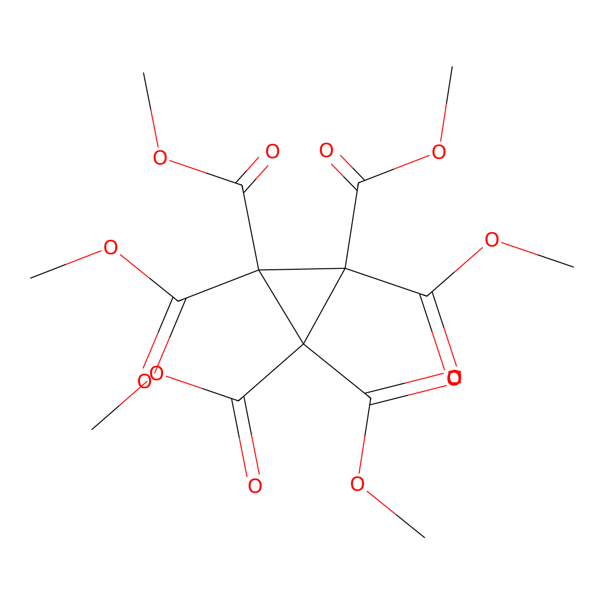 Hexamethyl cyclopropane-1,1,2,2,3,3-hexacarboxylate molecular structure, CAS 109777-05-1