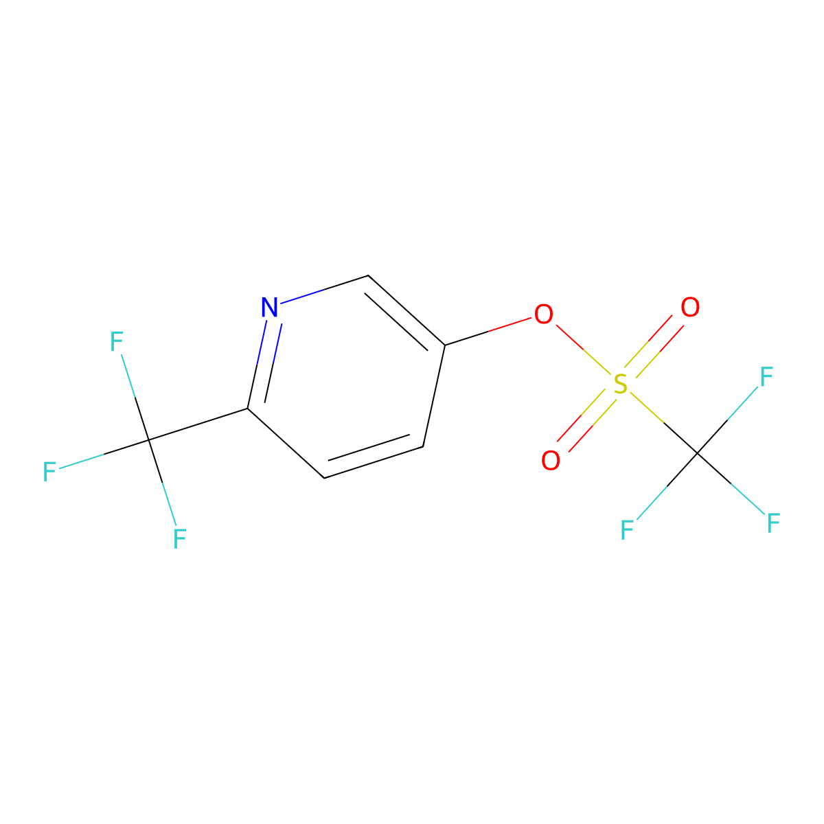6-(Trifluoromethyl)pyridin-3-yl trifluoromethanesulfonate molecular structure, CAS 1097778-74-9