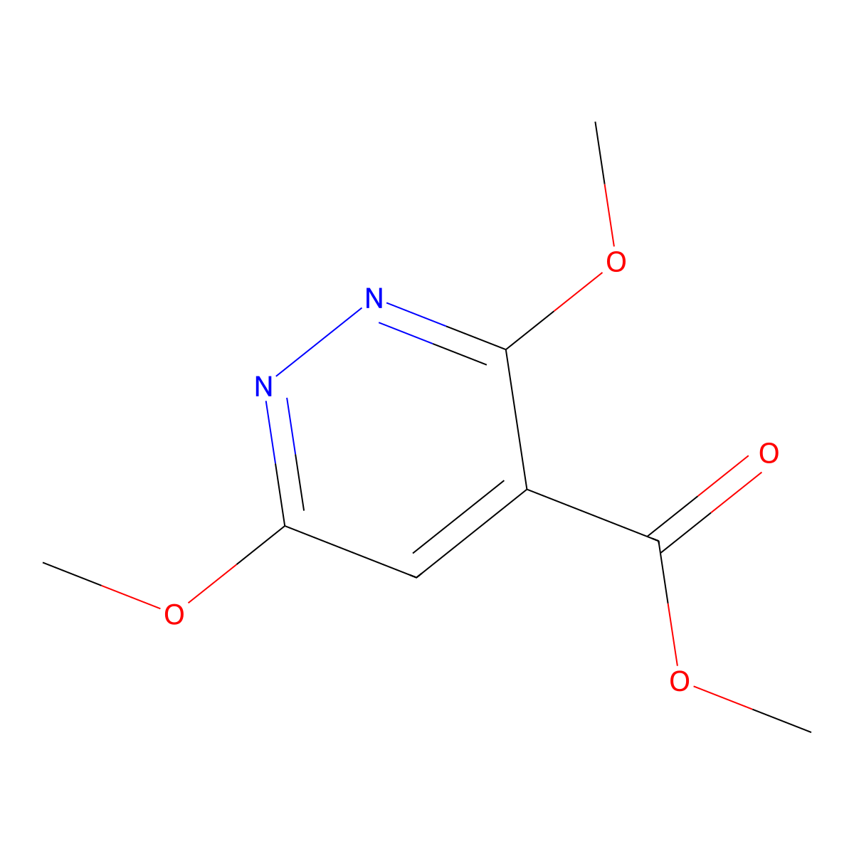 3,6-Dimethoxy-4-pyridazinecarboxylic acid methyl ester molecular structure, CAS 1097778-95-4