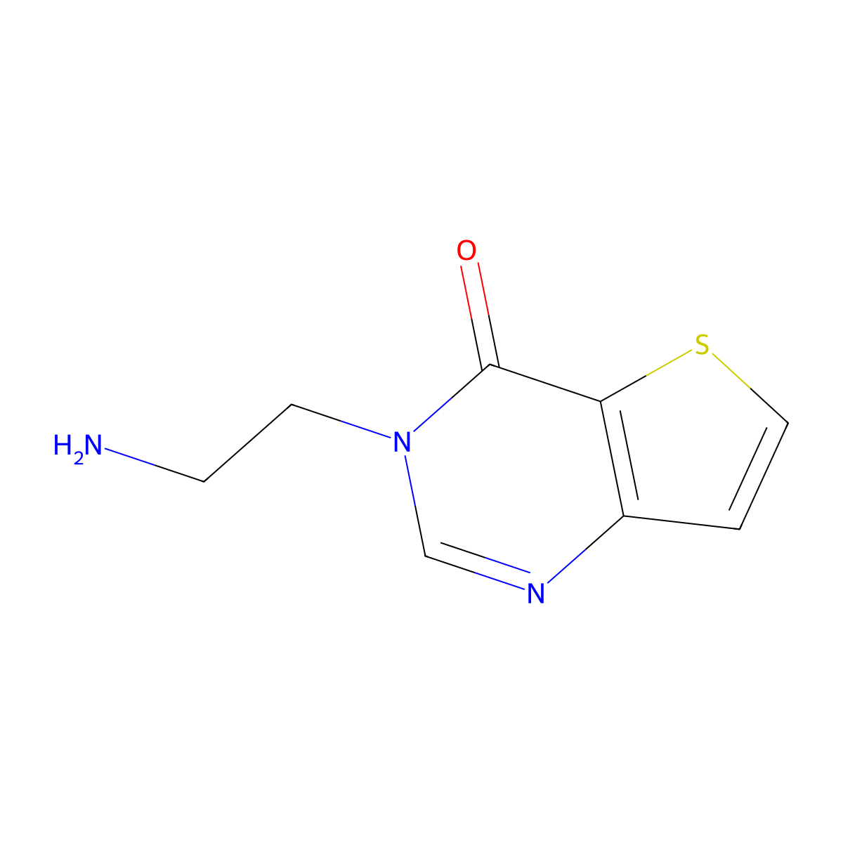 3-(2-aminoethyl)thieno[3,2-d]pyrimidin-4(3H)-one molecular structure, CAS 1097781-18-4