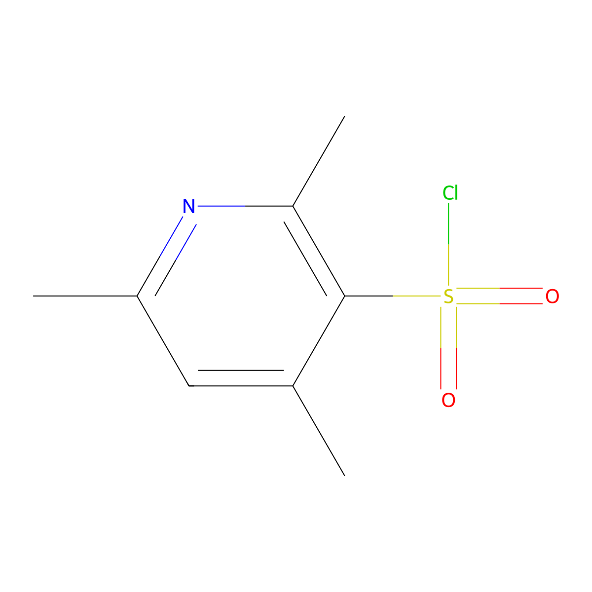 2,4,6-Trimethylpyridine-3-sulfonyl chloride molecular structure, CAS 1097784-27-4