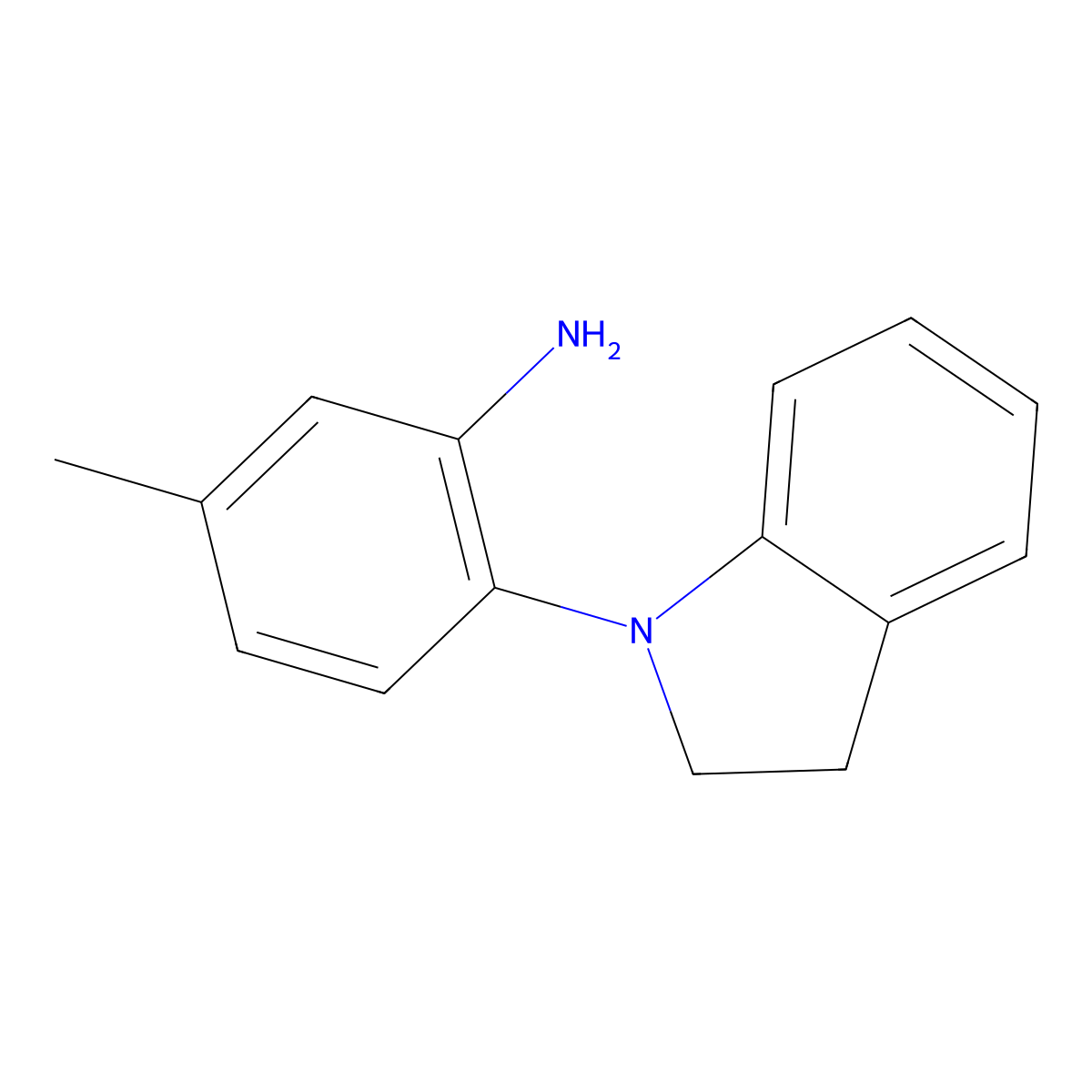 2-(2,3-Dihydro-1H-indol-1-YL)-5-methylphenylamine molecular structure, CAS 1097786-03-2