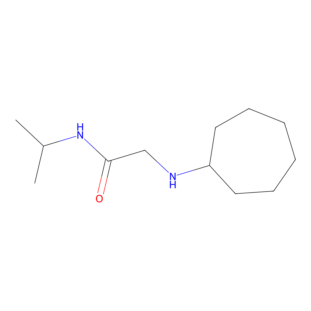 2-(Cycloheptylamino)-N-isopropylacetamide molecular structure, CAS 1097787-56-8