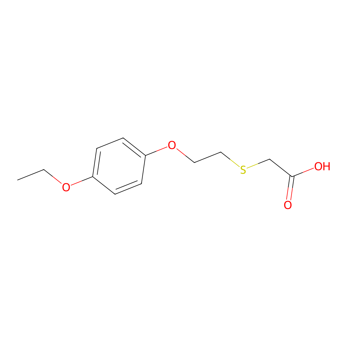 2-{[2-(4-Ethoxyphenoxy)ethyl]sulfanyl}acetic acid molecular structure, CAS 1097787-95-5