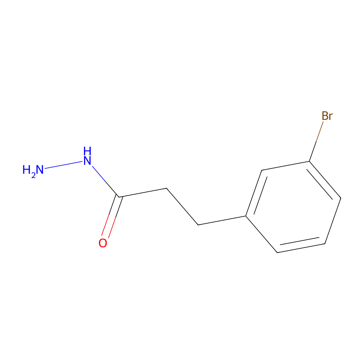 3-(3-Bromophenyl)propanehydrazide molecular structure, CAS 1097788-27-6