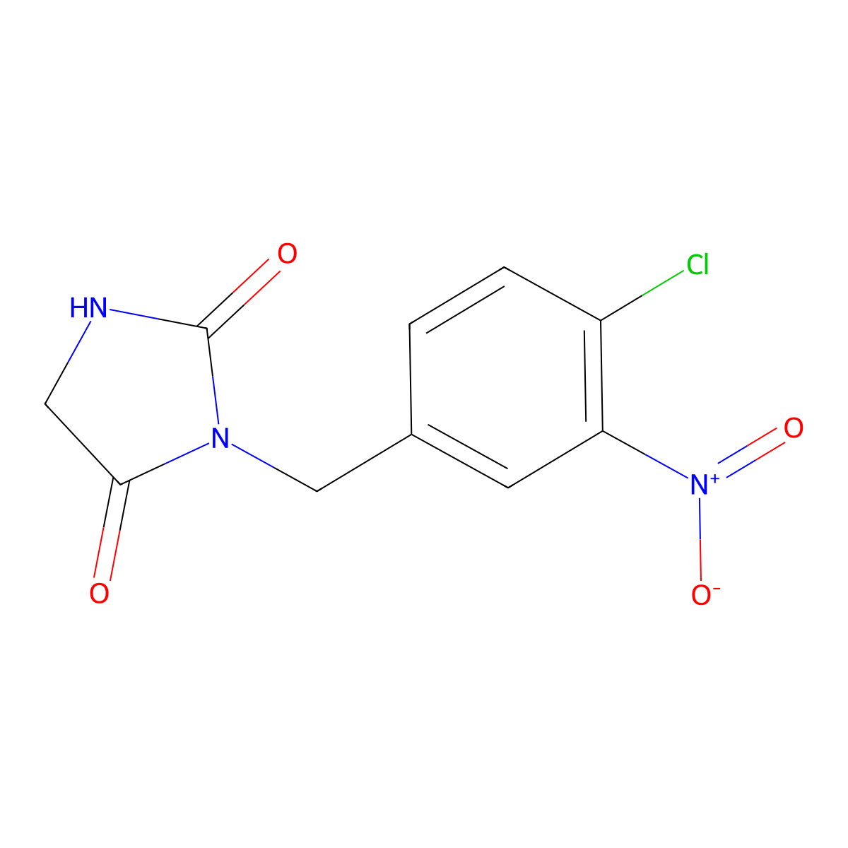 3-[(4-Chloro-3-nitrophenyl)methyl]imidazolidine-2,4-dione molecular structure, CAS 1097788-31-2