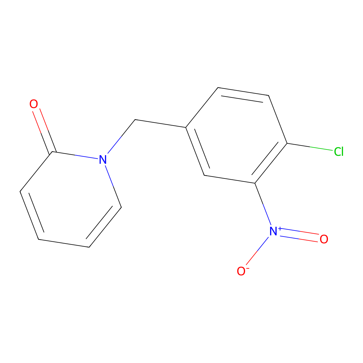 1-[(4-Chloro-3-nitrophenyl)methyl]-1,2-dihydropyridin-2-one molecular structure, CAS 1097788-36-7