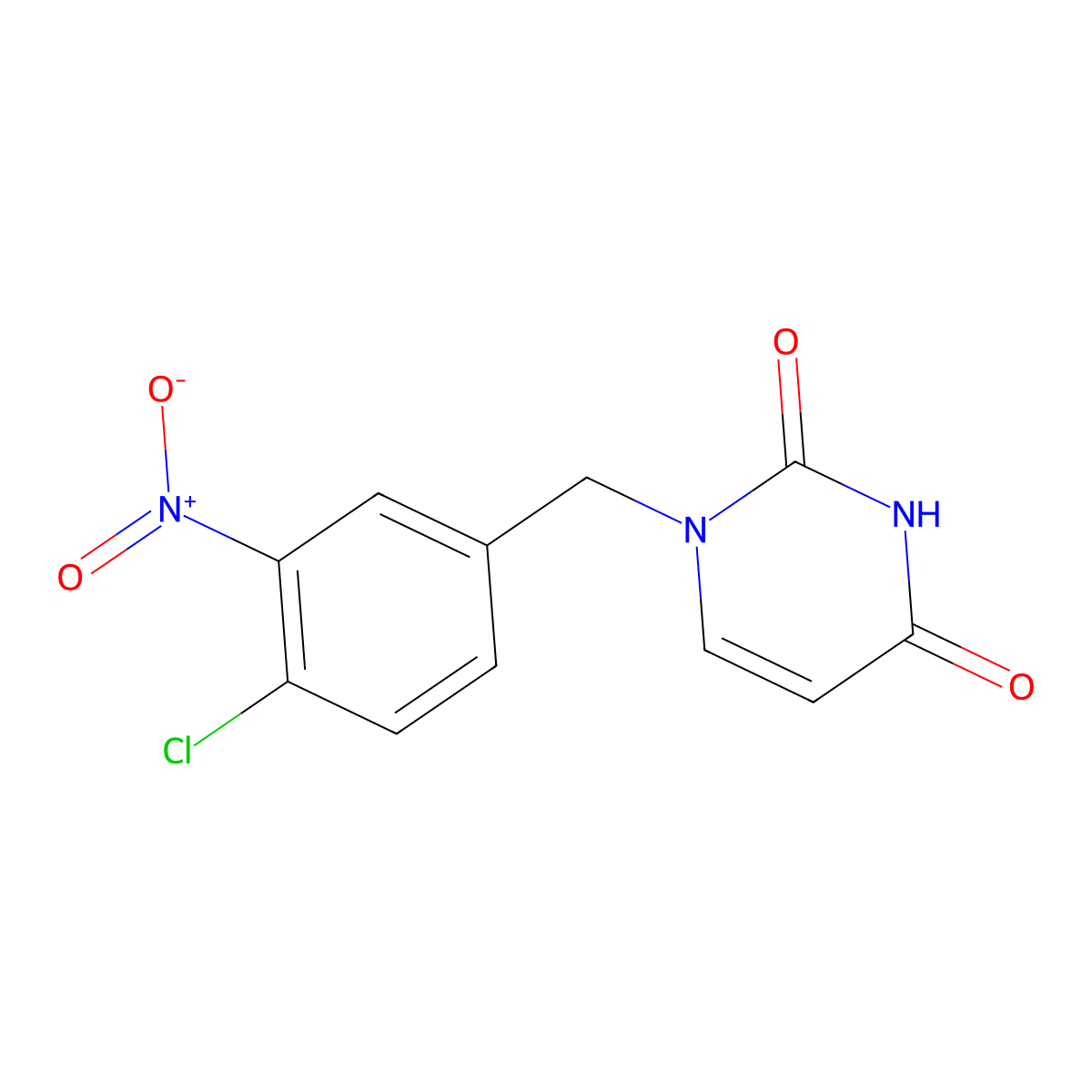 1-[(4-Chloro-3-nitrophenyl)methyl]-1,2,3,4-tetrahydropyrimidine-2,4-dione molecular structure, CAS 1097789-53-1