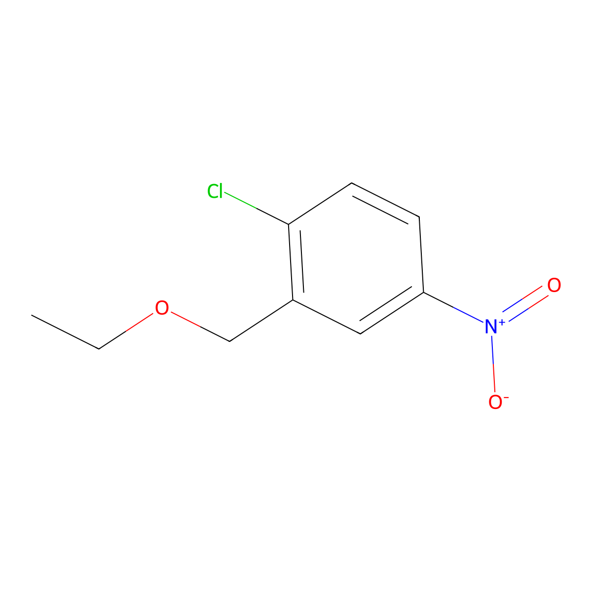 1-Chloro-2-(ethoxymethyl)-4-nitrobenzene molecular structure, CAS 1097789-94-0