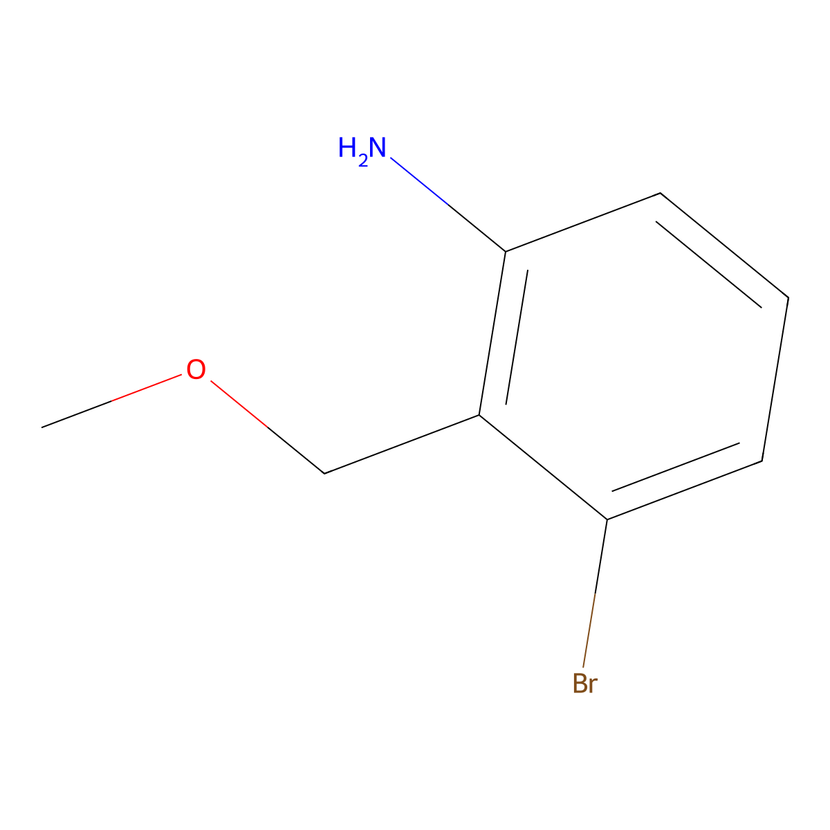 3-Bromo-2-(methoxymethyl)aniline molecular structure, CAS 1097790-44-7