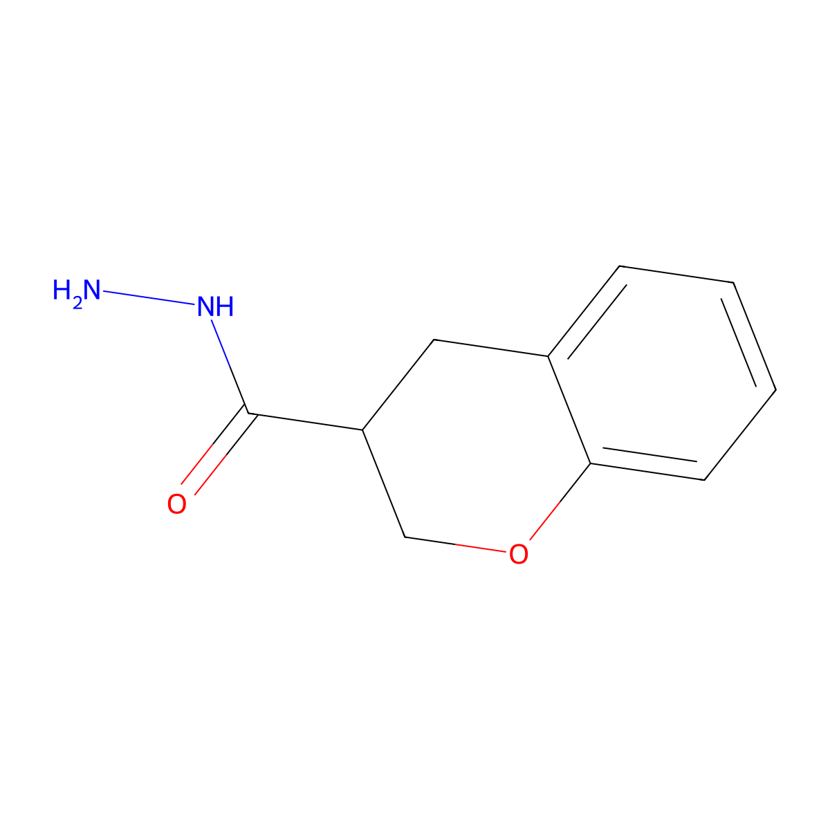 Chromane-3-carbohydrazide molecular structure, CAS 1097790-45-8