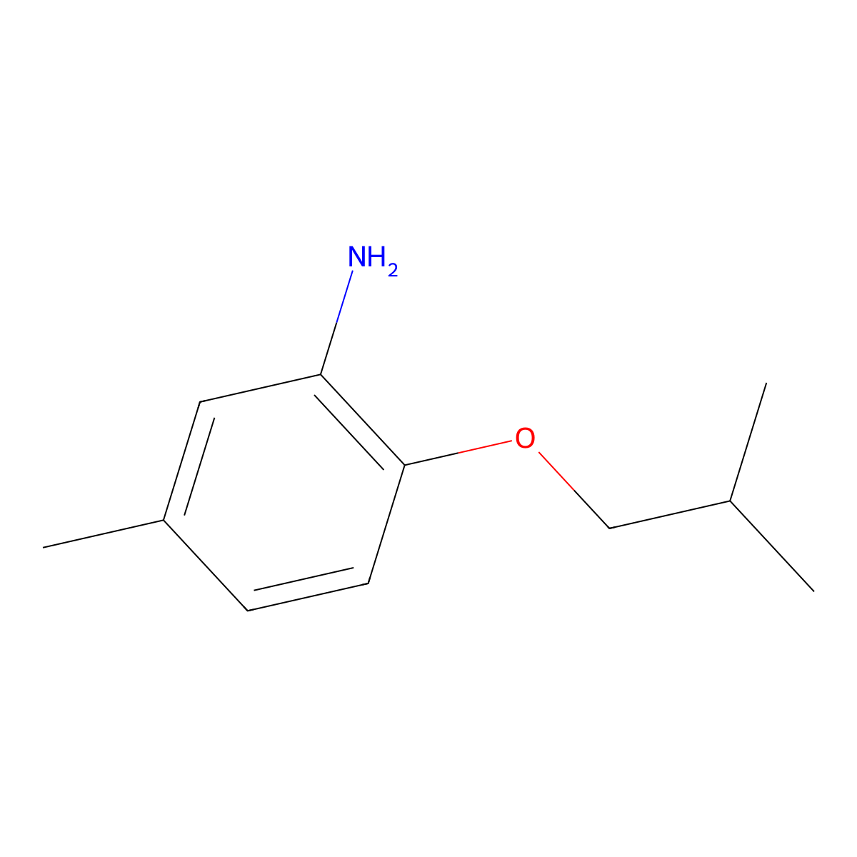 5-Methyl-2-(2-methylpropoxy)aniline molecular structure, CAS 1097792-68-1