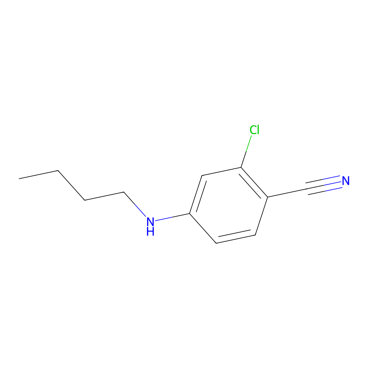 4-(Butylamino)-2-chlorobenzonitrile molecular structure, CAS 1097793-76-4