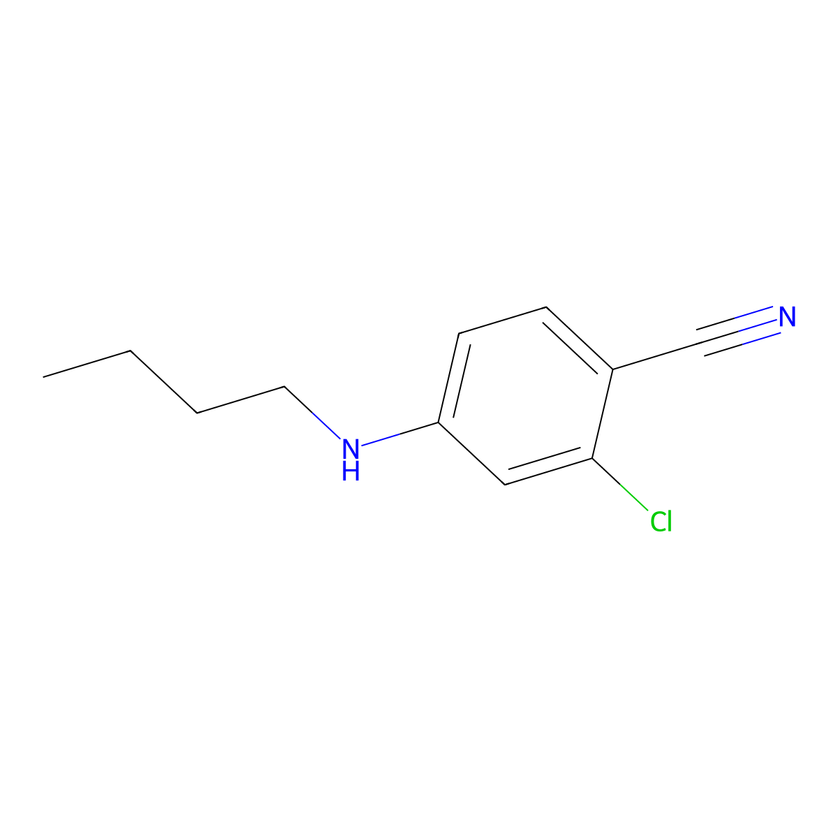 4-(Butylamino)-2-chlorobenzonitrile molecular structure, CAS 1097793-76-4