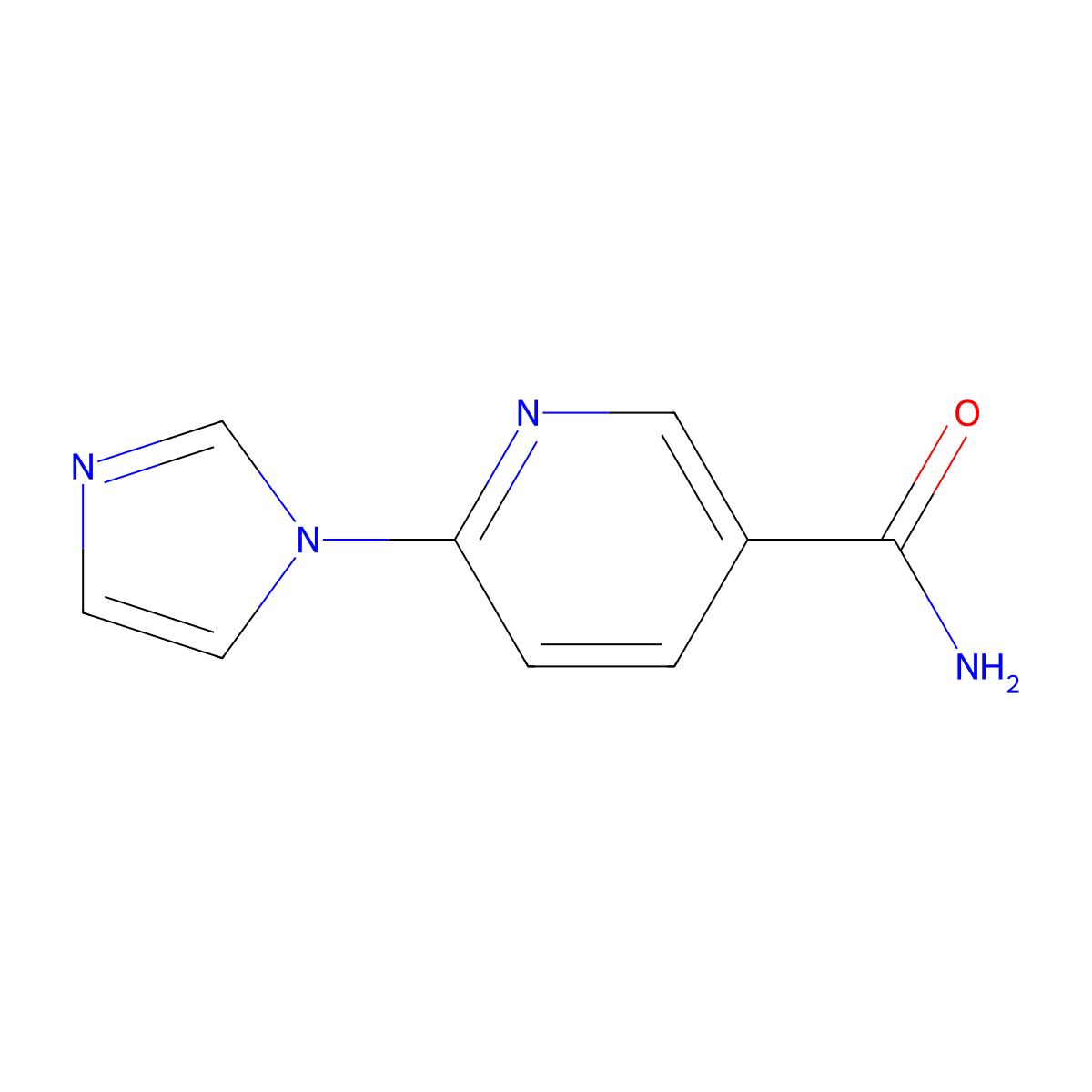 6-(1H-Imidazol-1-yl)nicotinamide molecular structure, CAS 1097795-44-2