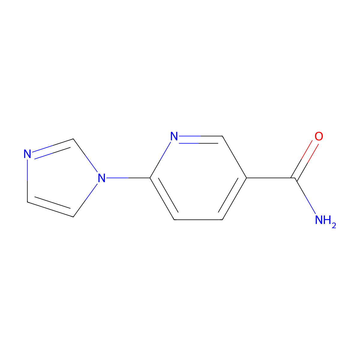 6-(1H-Imidazol-1-yl)nicotinamide molecular structure, CAS 1097795-44-2
