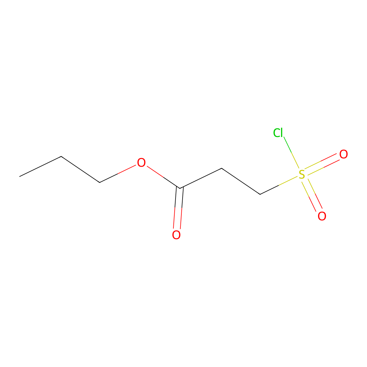 Propyl 3-(chlorosulfonyl)propanoate molecular structure, CAS 1097796-45-6