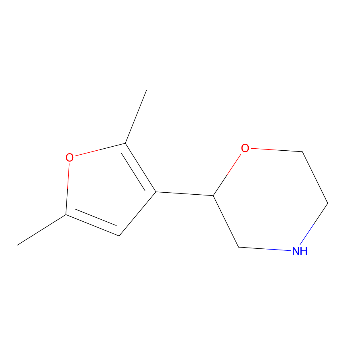 2-(2,5-Dimethylfuran-3-yl)morpholine molecular structure, CAS 1097796-63-8