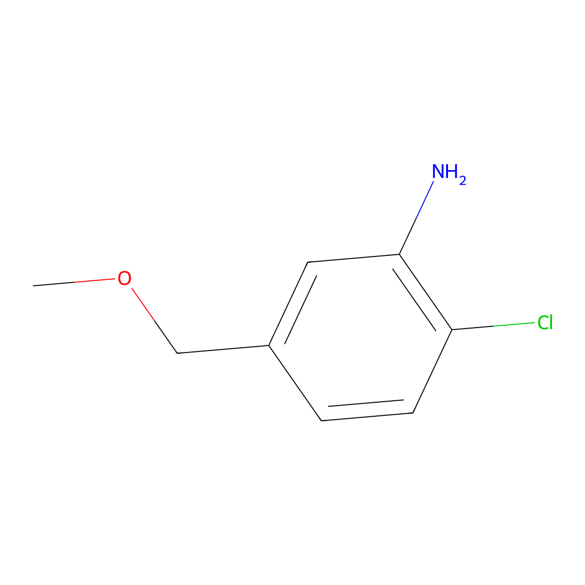 2-Chloro-5-(methoxymethyl)aniline molecular structure, CAS 1097797-19-7
