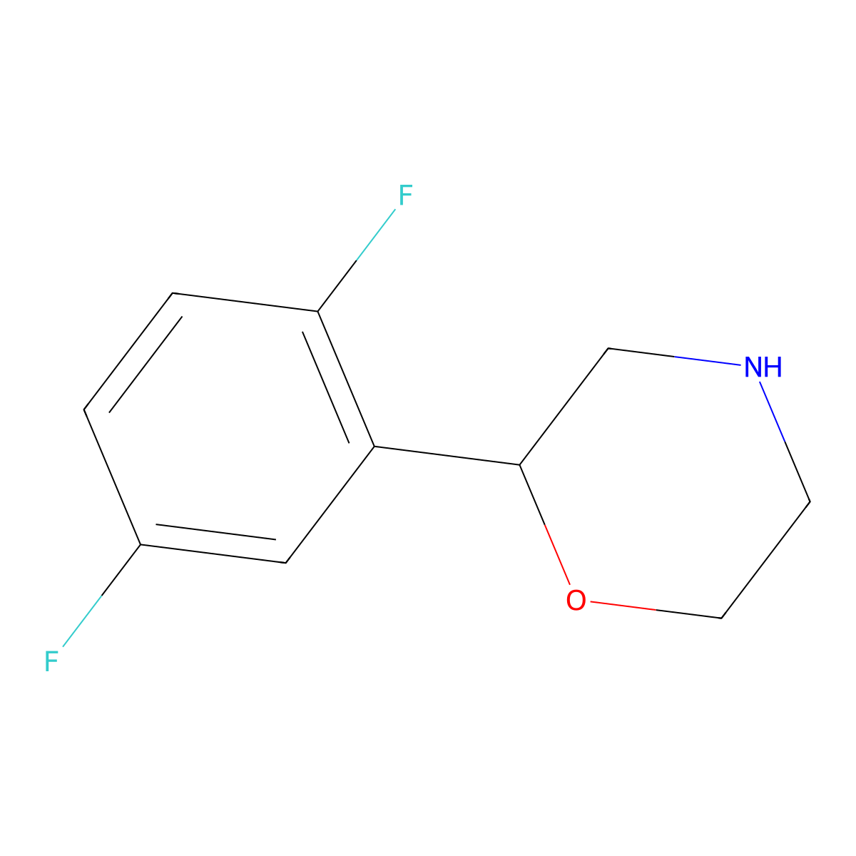 2-(2,5-Difluorophenyl)morpholine molecular structure, CAS 1097797-26-6