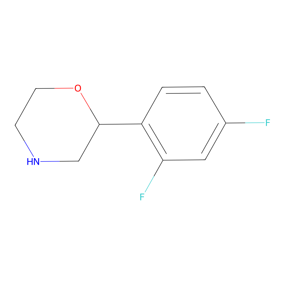 2-(2,4-Difluorophenyl)morpholine molecular structure, CAS 1097797-34-6