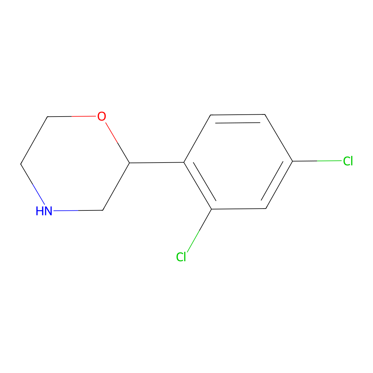 2-(2,4-Dichlorophenyl)morpholine molecular structure, CAS 1097797-70-0