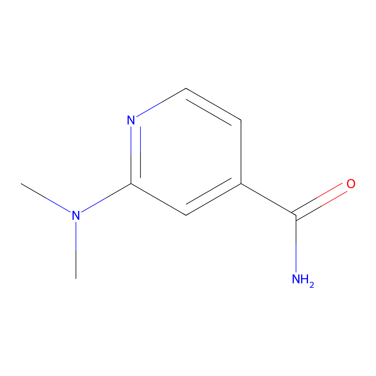 2-(Dimethylamino)pyridine-4-carboxamide molecular structure, CAS 1097799-85-3