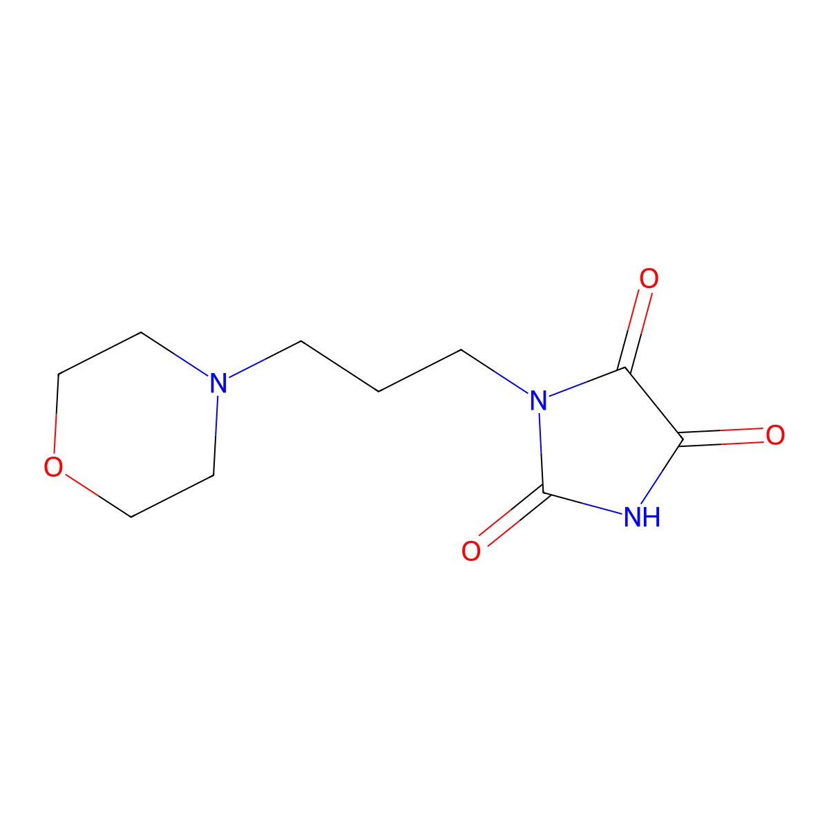 1-(3-Morpholinopropyl)imidazolidine-2,4,5-trione molecular structure, CAS 1097806-31-9
