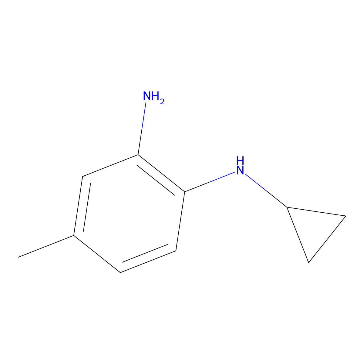 N1-cyclopropyl-4-methylbenzene-1,2-diamine molecular structure, CAS 1097810-26-8