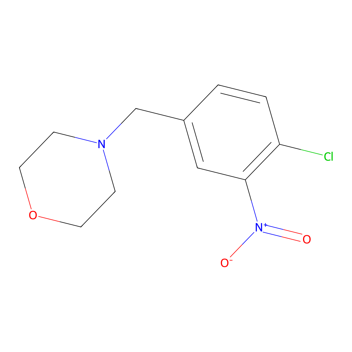 4-(4-Chloro-3-nitrobenzyl)morpholine molecular structure, CAS 1097810-34-8