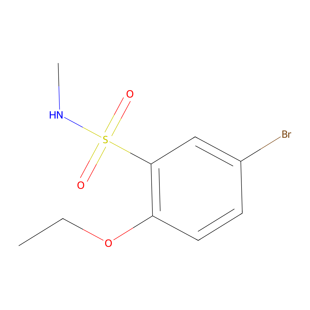 5-bromo-2-ethoxy-N-methylbenzene-1-sulfonamide molecular structure, CAS 1097815-33-2