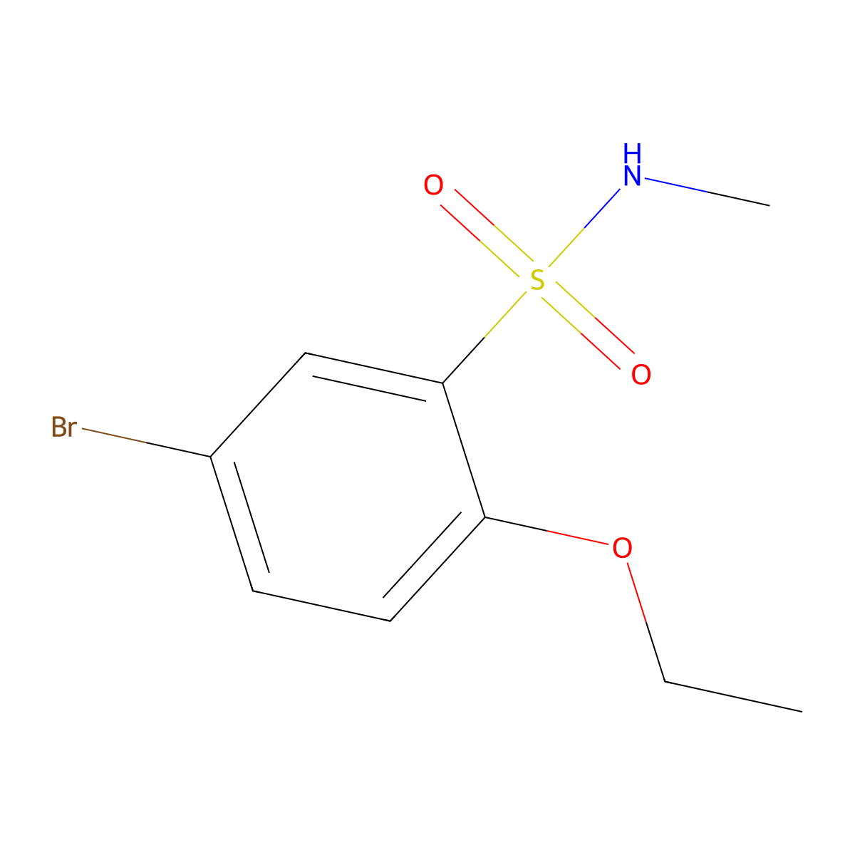 5-bromo-2-ethoxy-N-methylbenzene-1-sulfonamide molecular structure, CAS 1097815-33-2